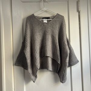 NWT!! HYFVE Charcoal Knit Poncho - Size Small
